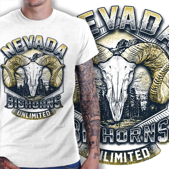 Pet t-shirt with the title 'Nevada Bighorns'