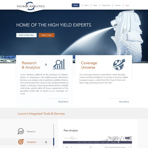 Icon website with the title 'state-of-the-art redesign of financial services website'