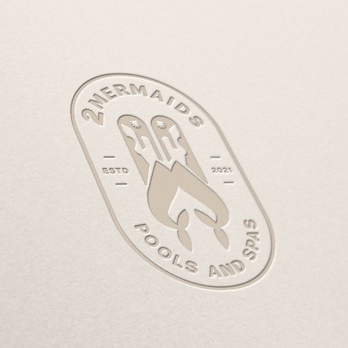 Mermaid logo with the title '2 Mermaids'