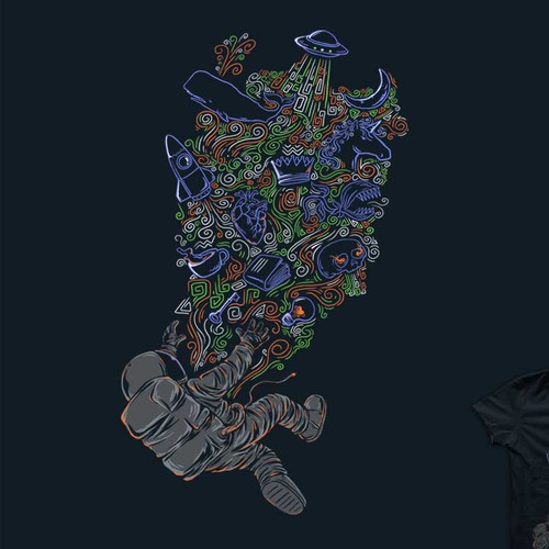 Animal t-shirt with the title 'Dead Astronaut'