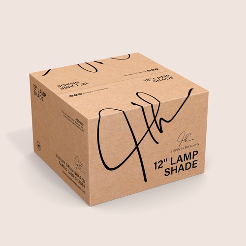 Luxury packaging with the title '12" Lamp Shade'