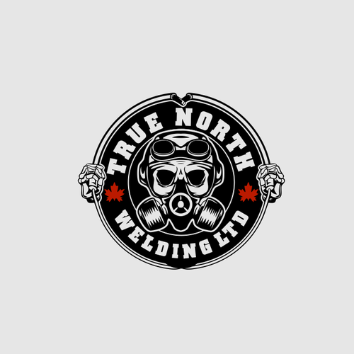 Welding design with the title 'True north logo'