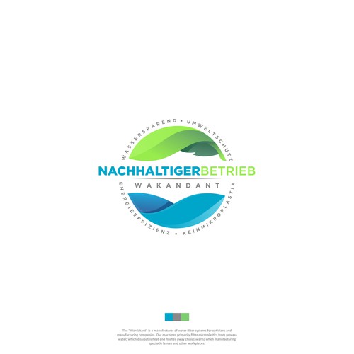 Green logo with the title 'Logo Concept for a Water Company'