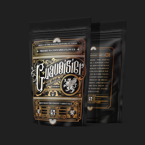 Classic label with the title 'Sonoma Based Cannabis Brand'