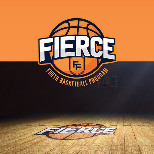 Basketball design with the title 'High-End Logo for the Fierce Basketball Brand'