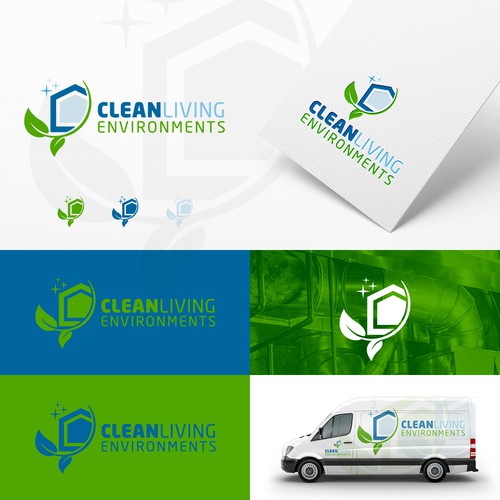 Cleaning and maintenance logo with the title 'Clean Homes'
