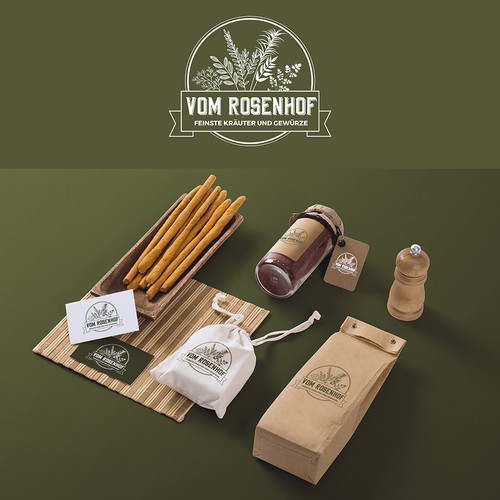 Basil logo with the title 'Vom Rosenhof'