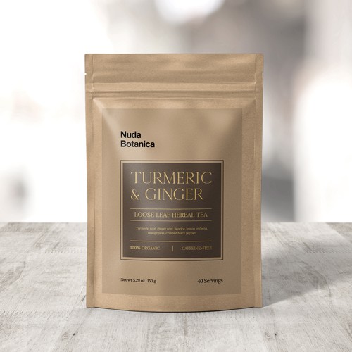 Tea label with the title 'Tea pouch'