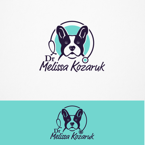 French bulldog design with the title 'Logo for a vet '