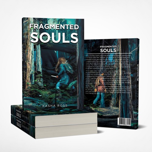 Dystopian book cover with the title 'Design a dystopian young adult cover for a novel with a powerful female voice'