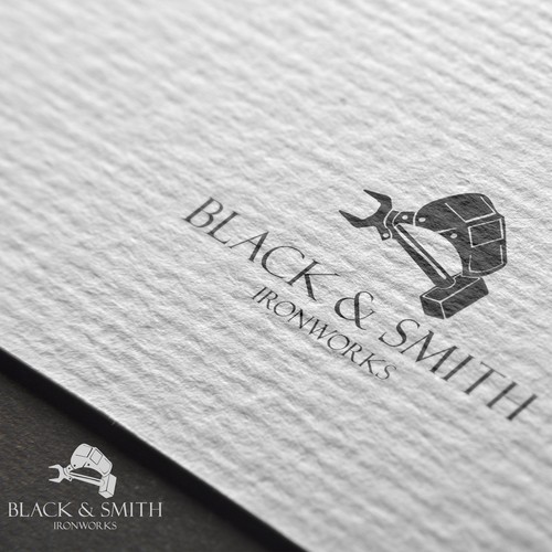 Welding design with the title 'concept for a iron works shop'