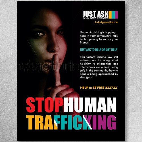 Help design with the title 'Poster aimed to Stop Human Trafficking'