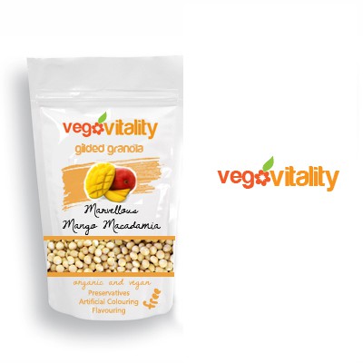 Nuts label with the title 'Vego Vitality'