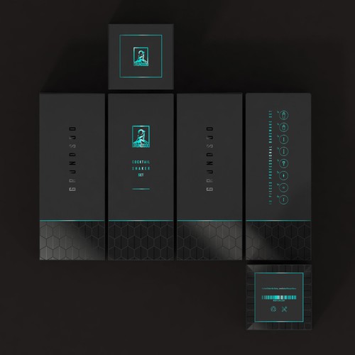 Nightclub design with the title 'Design premium looking cocktail set packaging'