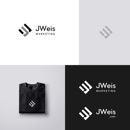 Alphabet design with the title 'Monogram logo for a private marketing firm'