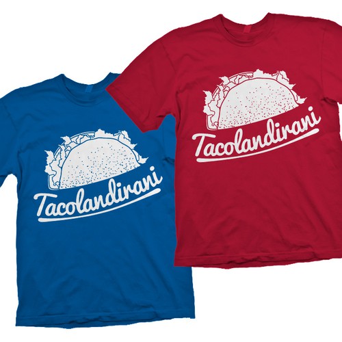 Taco design with the title 'Original T-Shirt Design Concept for Tacolandirani'