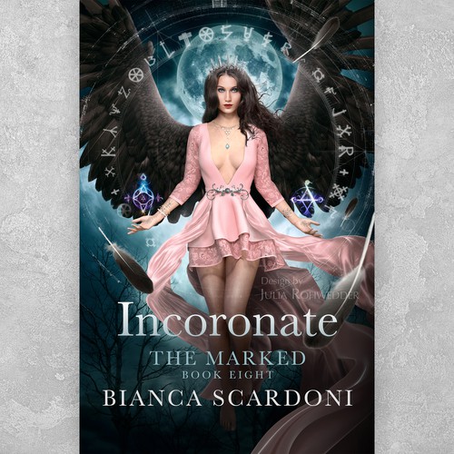 Dress design with the title 'Fantasy Angel Book Cover'