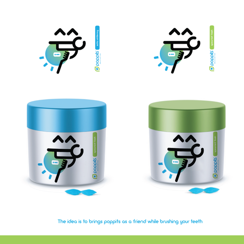 Logo packaging with the title 'Fun Brushing Teeth Dentist Logo and Packaging'