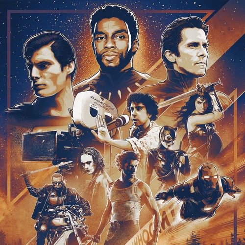 Screen print design with the title 'Documentary Poster'