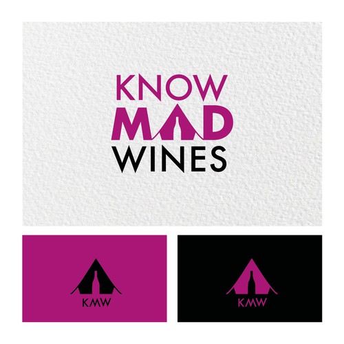 Tent design with the title 'KnowMad Wines'
