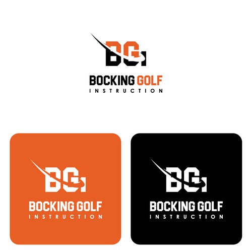 Swoosh logo with the title 'monogram logo concept for BGI'
