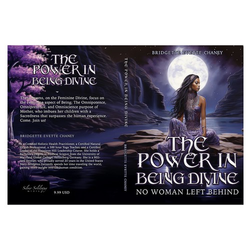 Paperback book cover with the title 'Spiritual Poems Paperback Book Design'