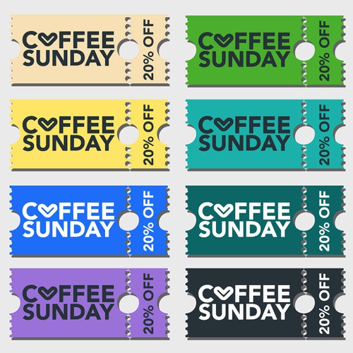 Ticket design with the title 'Brand discount design'