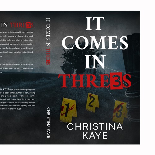 Murder mystery book cover with the title 'Thriller Book Cover'