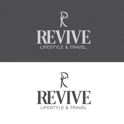Digital art logo with the title 'Logo Concept: Revive-lifestyle & travel'