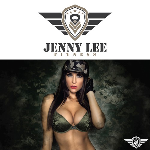 Bodybuilding design with the title 'Former Soldier Now Fitness Model'