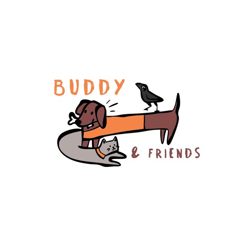 Design with the title 'Buddy treats'