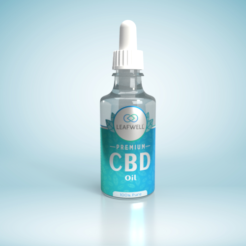 Oil packaging with the title 'CBD'