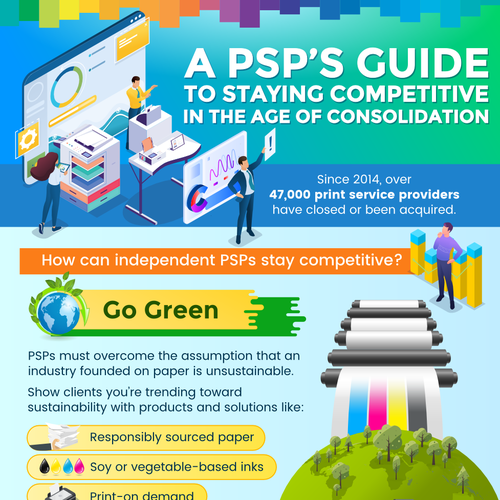 Inkscape design with the title 'Infographic "A PSP's Guide to staying competitive"'