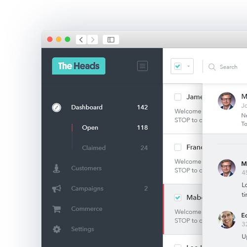 Application website with the title 'SaaS App'