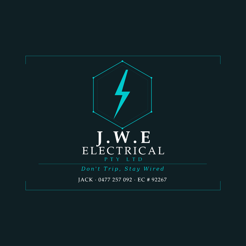Voltage logo with the title 'J.W.E Electrical  Logo design project'