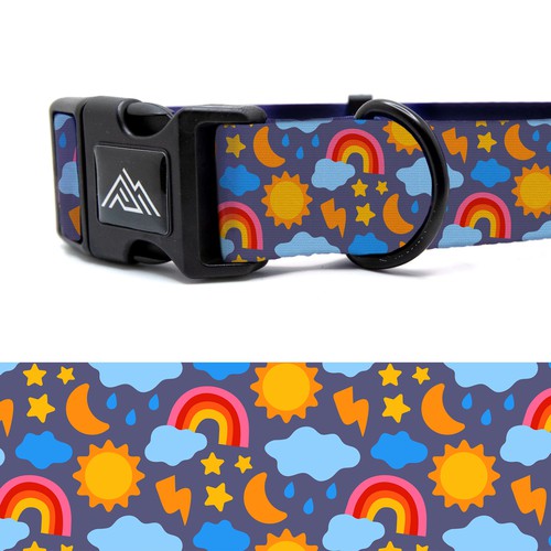 Collar design with the title 'Pattern design for dogs collar'