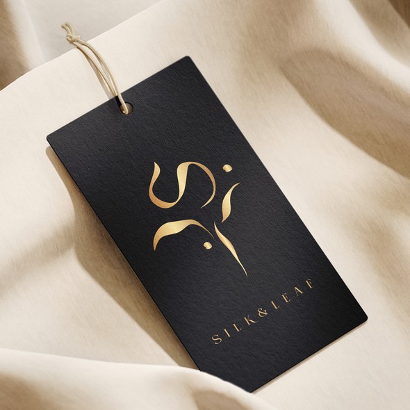 Silk design with the title 'Silk & Leaf - Elegant Logo Design'
