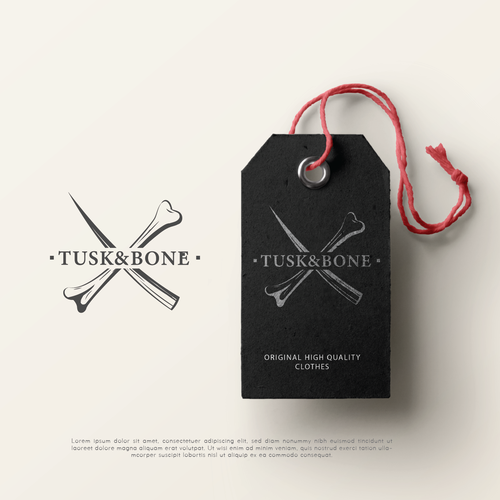 Exclusive logo with the title 'Logo Design for Tusk & Bone'