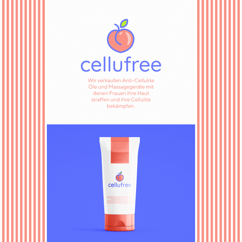 Peach logo with the title 'Beauty peach logo for anticellulite brand'