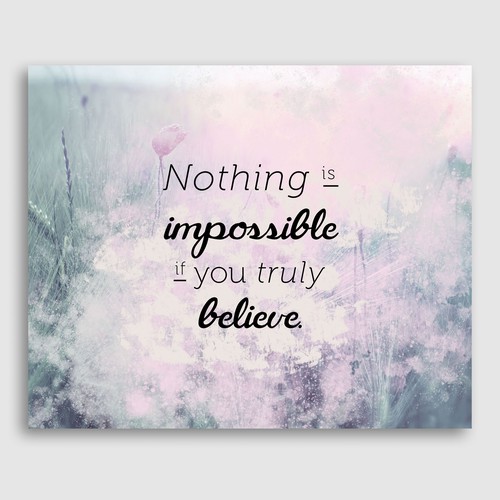 Wall art design with the title 'Inspirational Canvas Art'