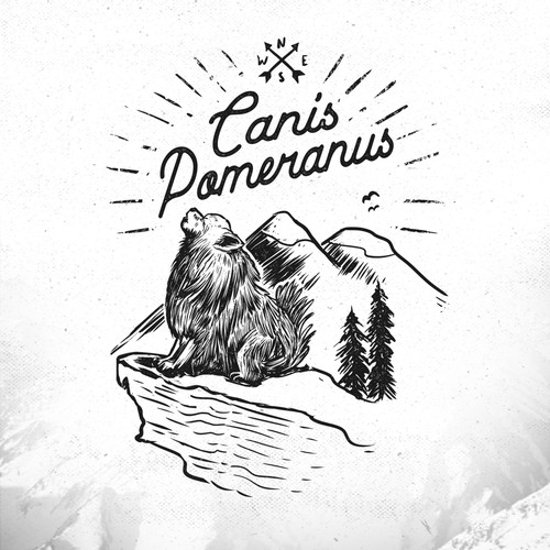 Dog t-shirt with the title 'Pomeranian dog howling'
