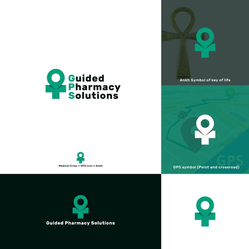 Point logo with the title 'Unique logo for GPS'