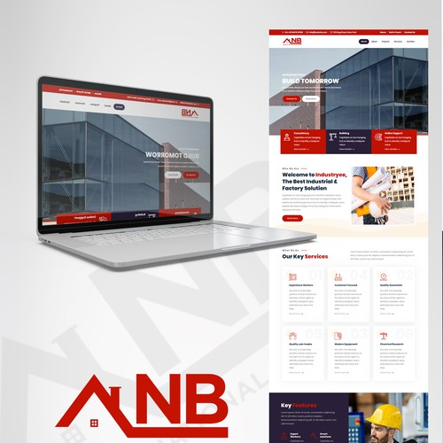 HTML5 website with the title 'Home page design for American National Builders'