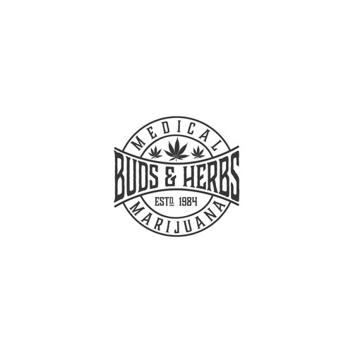 Medicinal logo with the title 'Buds & Herbs'