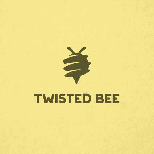 Bee design with the title 'Unique bee logo for a 100% organic hemp wick brand'
