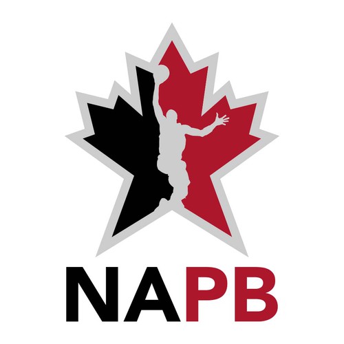 Maple leaf logo with the title 'North American Professional Basketball'
