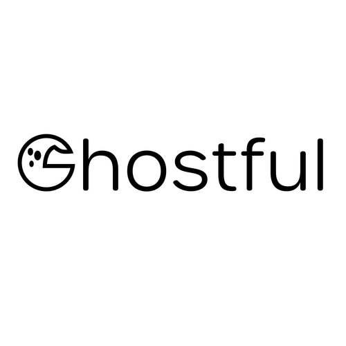 Ghost logo with the title 'Logo for a ghost marketing agency'