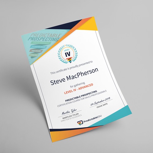 Certificate design with the title 'Certificate Layout'