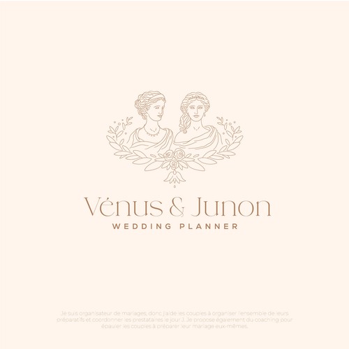 Stationery brand with the title 'Mythology logo for wedding planner'