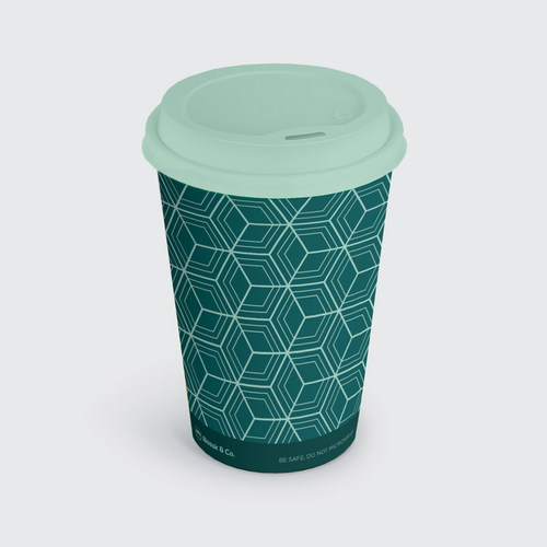 Mockup packaging with the title 'Coffee cup pattern'